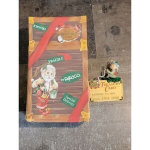 Enesco the treasury card 1993 ornament Xmas Decor elf